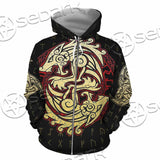 Viking Dragon Norse Mythology Valknut Nordic SED-1011 Hoodie & Zip Hoodie