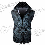 Huginn & Muninn Odin'S Ravens SED-1012 Zip Sleeveless Hoodie