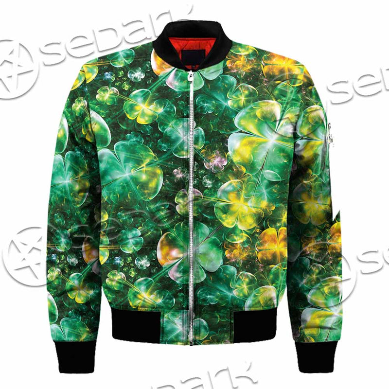 Psychedelic St.Patrick'S Day Clover Green SED-1013 Jacket