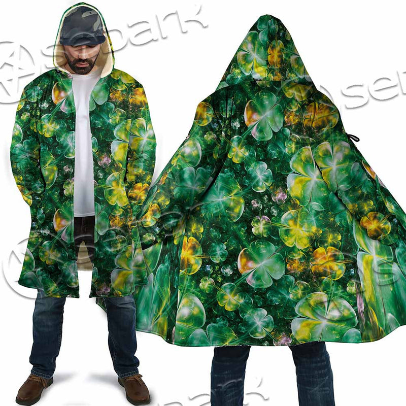 Psychedelic St.Patrick'S Day Clover Green SED-1013 Cloak