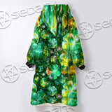 Psychedelic St.Patrick'S Day Clover Green SED-1013 Oversized Sherpa Blanket Hoodie