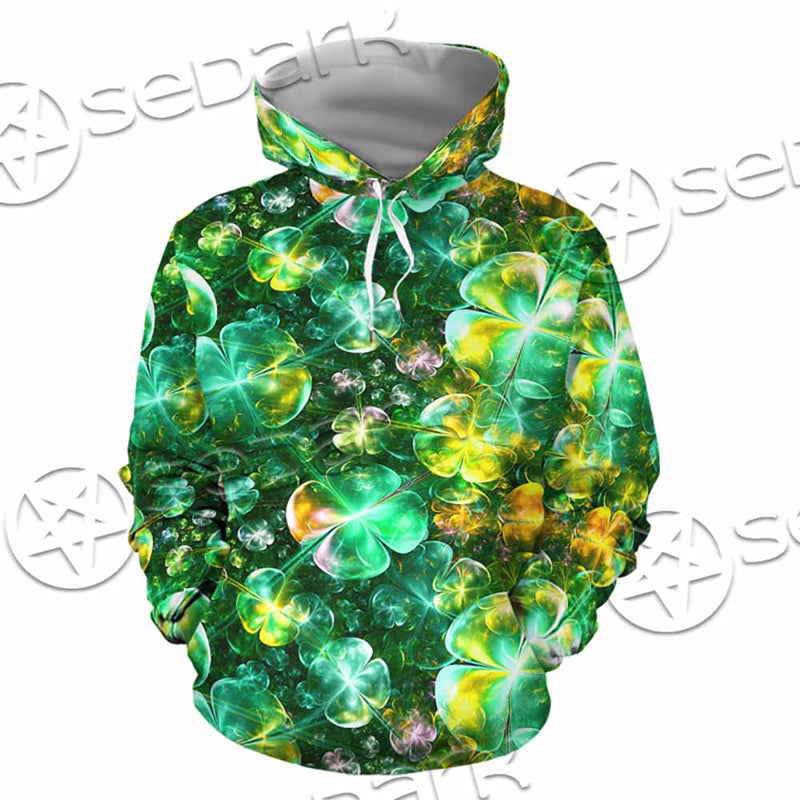 Psychedelic St.Patrick'S Day Clover Green SED-1013 Hoodie & Zip Hoodie
