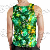 Psychedelic St.Patrick'S Day Clover Green SED-1013 Men Tank-tops