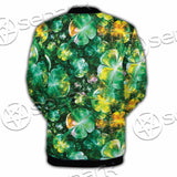 Psychedelic St.Patrick'S Day Clover Green SED-1013 Button Jacket