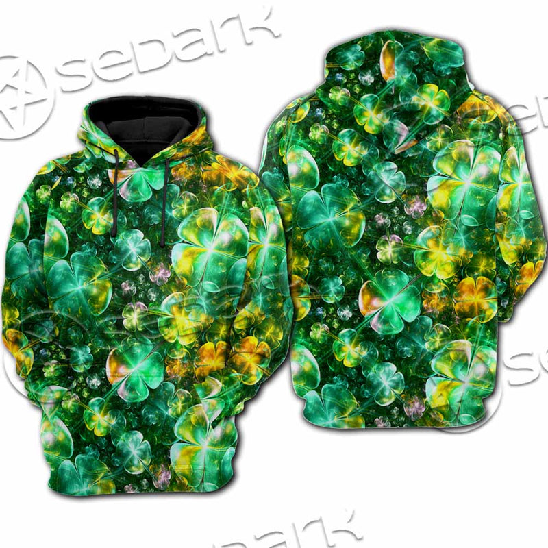 Psychedelic St.Patrick'S Day Clover Green SED-1013 Hoodie & Zip Hoodie Raglan