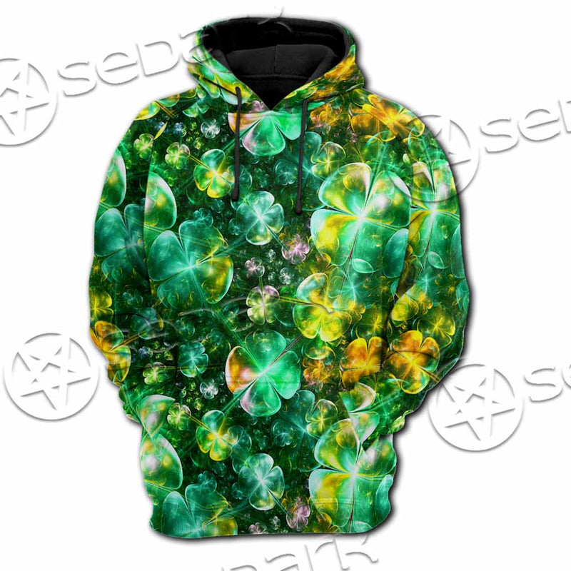 Psychedelic St.Patrick'S Day Clover Green SED-1013 Hoodie & Zip Hoodie Raglan