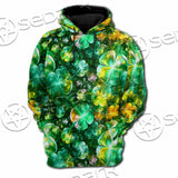 Psychedelic St.Patrick'S Day Clover Green SED-1013 Hoodie & Zip Hoodie Raglan