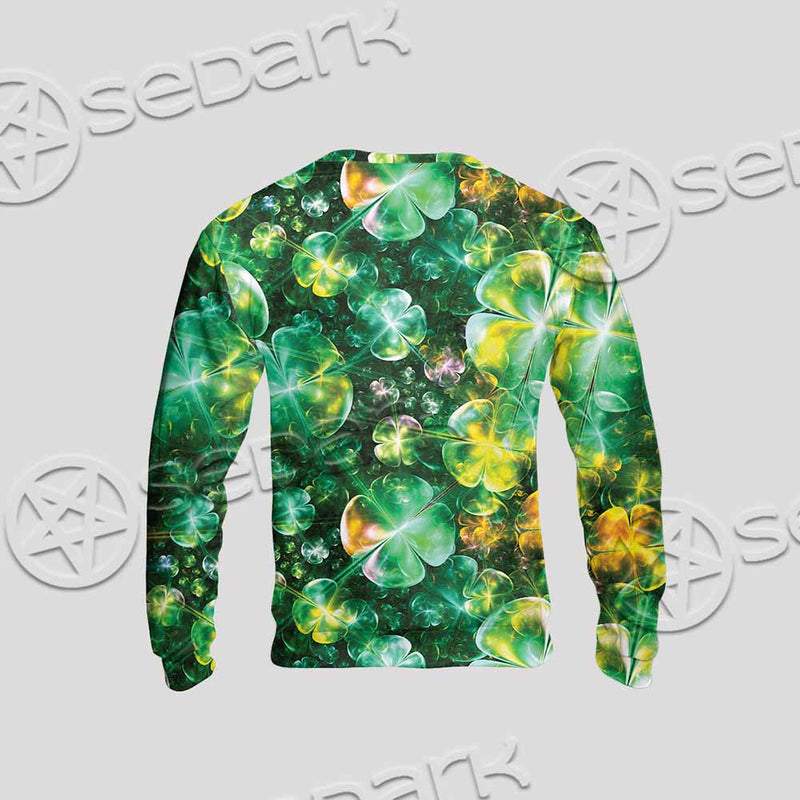 Psychedelic St.Patrick'S Day Clover Green SED-1013 Unisex Sweatshirt