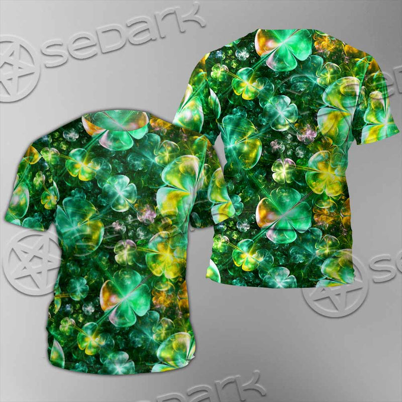 Psychedelic St.Patrick'S Day Clover Green SED-1013 Unisex T-shirt