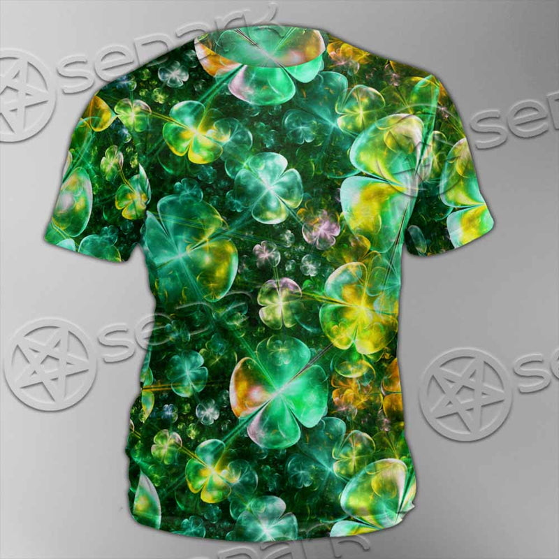 Psychedelic St.Patrick'S Day Clover Green SED-1013 Unisex T-shirt
