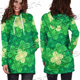 Psychedelic St.Patrick'S Day Clover Seamless SED-1014 Hoodie Dress