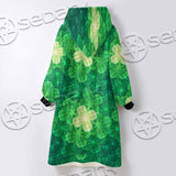 Psychedelic St.Patrick'S Day Clover Seamless SED-1014 Oversized Sherpa Blanket Hoodie