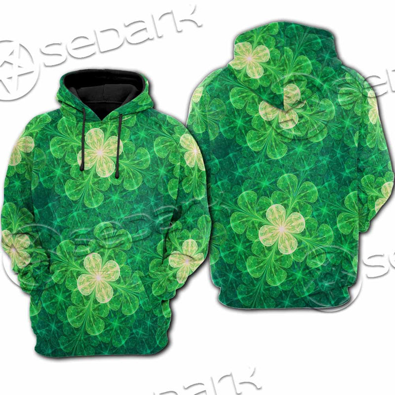 Psychedelic St.Patrick'S Day Clover Seamless SED-1014 Hoodie & Zip Hoodie Raglan
