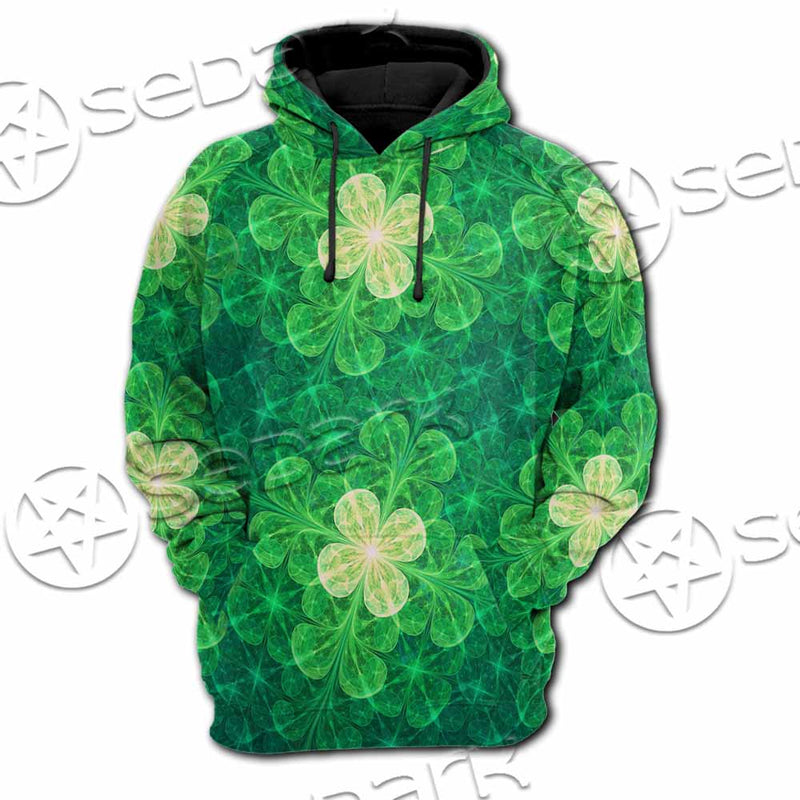 Psychedelic St.Patrick'S Day Clover Seamless SED-1014 Hoodie & Zip Hoodie Raglan