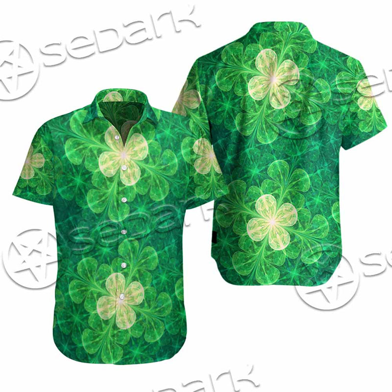 Psychedelic St.Patrick'S Day Clover Seamless SED-1014 Shirt Allover