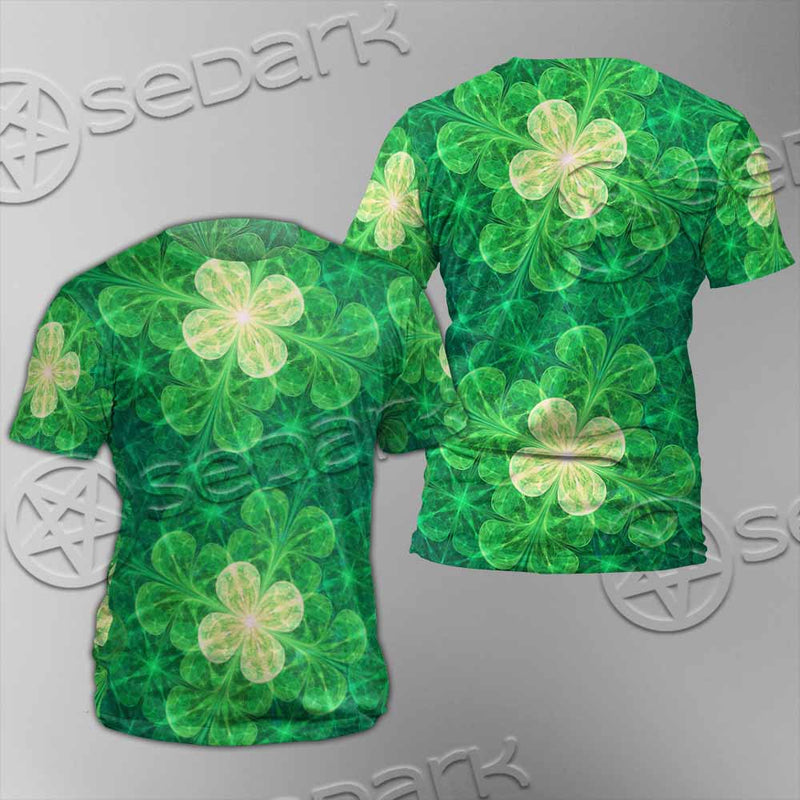 Psychedelic St.Patrick'S Day Clover Seamless SED-1014 Unisex T-shirt