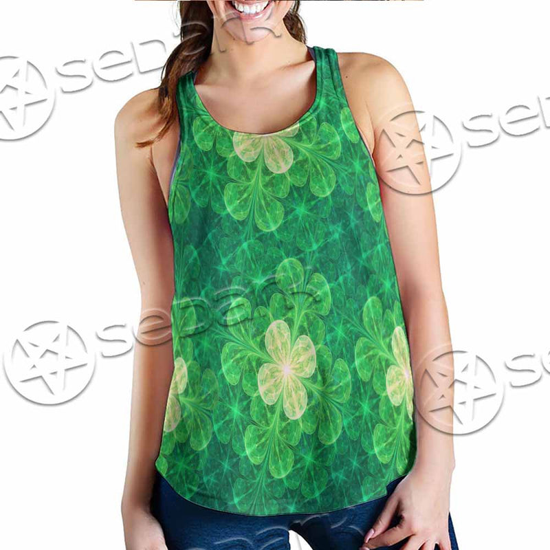 Psychedelic St.Patrick'S Day Clover Seamless SED-1014 Women Tank Top