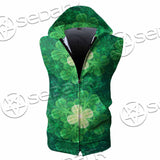 Psychedelic St.Patrick'S Day Clover Seamless SED-1014 Zip Sleeveless Hoodie