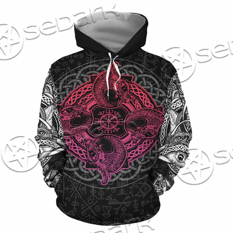 Dragons Nordic Celtic Cross Ethnic Style SED-1015 Hoodie & Zip Hoodie