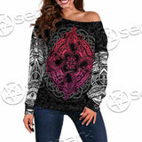 Dragons Nordic Celtic Cross Ethnic Style SED-1015 Off Shoulder Sweaters