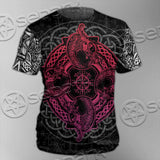 Dragons Nordic Celtic Cross Ethnic Style SED-1015 Unisex T-shirt