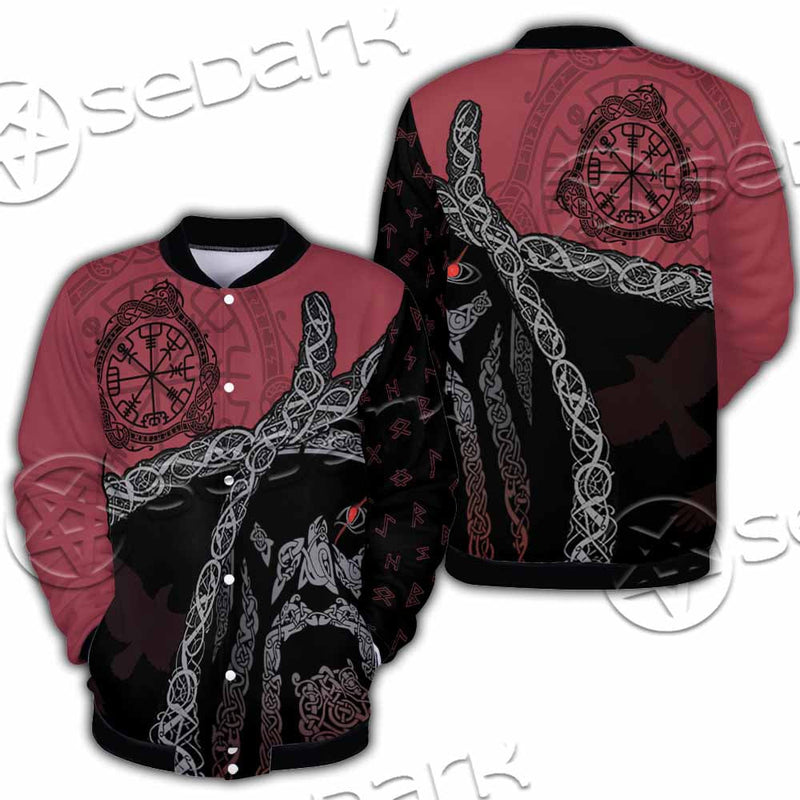Viking Tribal Odin Head SED-1016 Button Jacket
