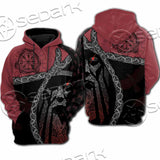 Viking Tribal Odin Head SED-1016 Hoodie & Zip Hoodie Raglan