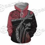 Viking Tribal Odin Head SED-1016 Hoodie & Zip Hoodie