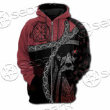 Viking Tribal Odin Head SED-1016 Hoodie & Zip Hoodie Raglan