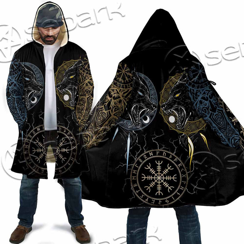 Sköll And Hati Norse Wolves SED-1017 Cloak