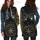 Sköll And Hati Norse Wolves SED-1017 Hoodie Dress