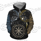 Sköll And Hati Norse Wolves SED-1017 Hoodie & Zip Hoodie