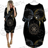 Sköll And Hati Norse Wolves SED-1017 Batwing Pocket Dress