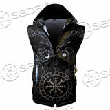 Sköll And Hati Norse Wolves SED-1017 Zip Sleeveless Hoodie