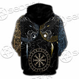 Sköll And Hati Norse Wolves SED-1017 Hoodie & Zip Hoodie Raglan