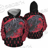 Viking Raven With Blood Moon SED-1019 Hoodie & Zip Hoodie