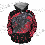 Viking Raven With Blood Moon SED-1019 Hoodie & Zip Hoodie