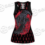 Viking Raven With Blood Moon SED-1019 Women Tank Top