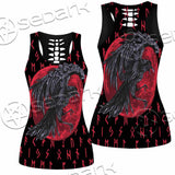 Viking Raven With Blood Moon SED-1019 Women Tank Top