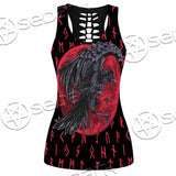 Viking Raven With Blood Moon SED-1019 Women Tank Top