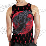 Viking Raven With Blood Moon SED-1019 Men Tank-tops