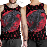 Viking Raven With Blood Moon SED-1019 Men Tank-tops