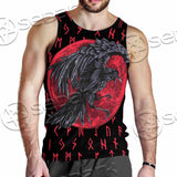 Viking Raven With Blood Moon SED-1019 Men Tank-tops