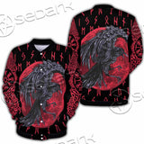 Viking Raven With Blood Moon SED-1019 Button Jacket