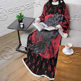 Viking Raven With Blood Moon SED-1019 Sleeved Blanket