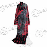 Viking Raven With Blood Moon SED-1019 Sleeved Blanket