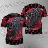 Viking Raven With Blood Moon SED-1019 Unisex T-shirt