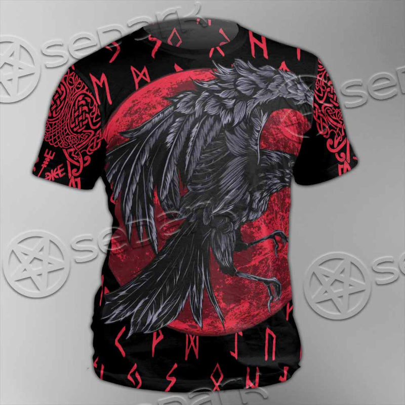 Viking Raven With Blood Moon SED-1019 Unisex T-shirt
