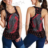 Viking Raven With Blood Moon SED-1019 Women Tank Top