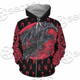 Viking Raven With Blood Moon SED-1019 Hoodie & Zip Hoodie